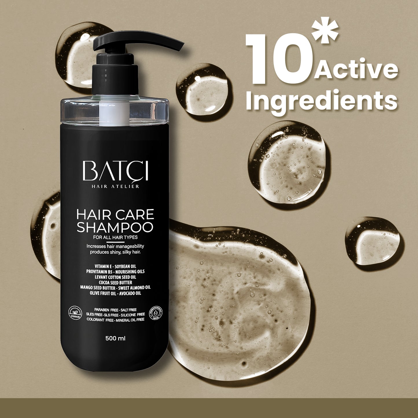 Shampoo BATCI® Provitamina B5 Sem Sulfato Nutrição Profunda 500 ml