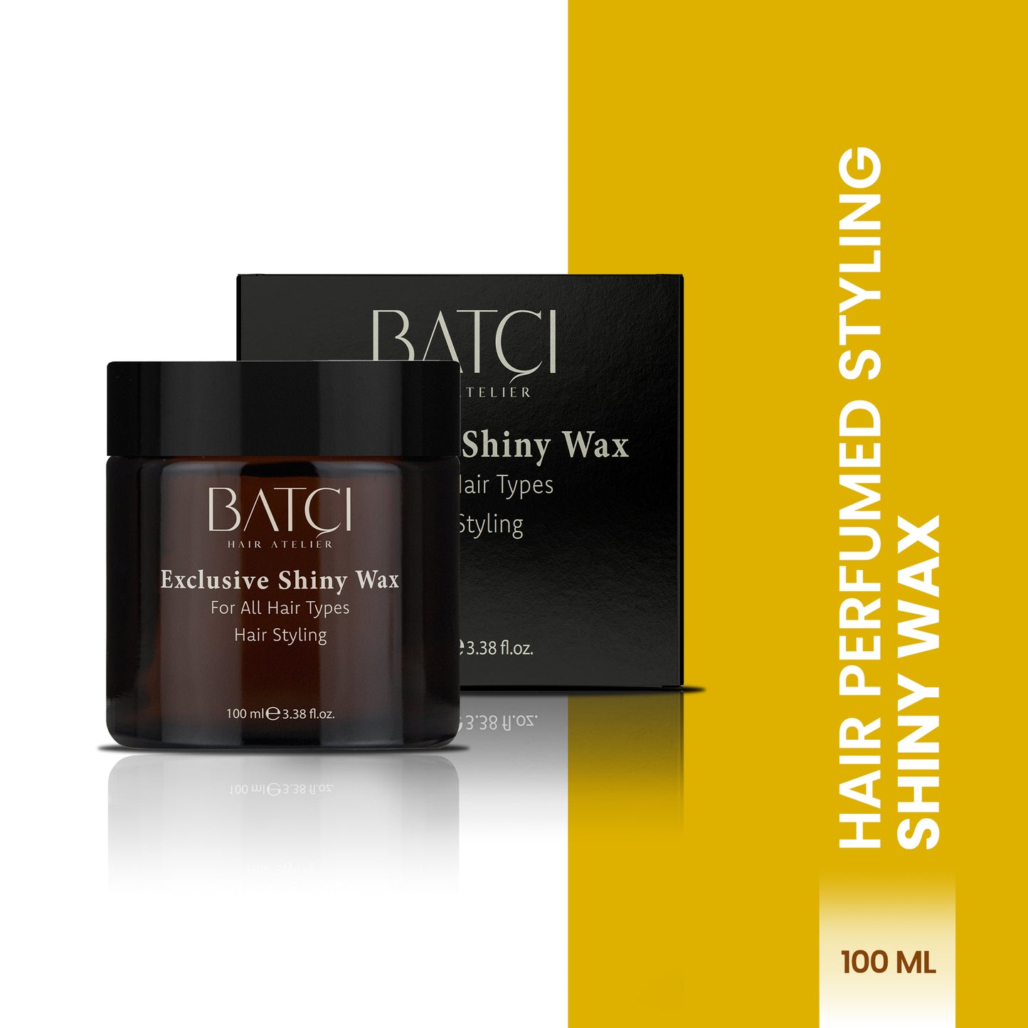 Cera para Cabelo Brilhante BATCI® - Fixação Ultra Forte e Longa Duração 100ml