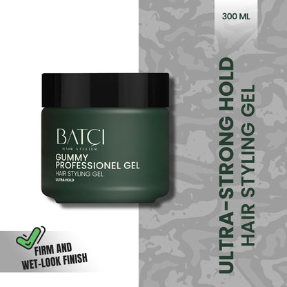 BATCI® Professional Hair Styling Gel - Ultra Hold & Long Lasting 300 ML