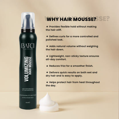 BATCI® Mousse voluminizadora para el cabello - Fijación flexible 200 ml