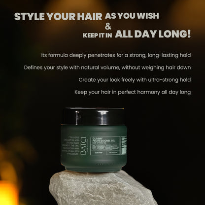 BATCI® Professional Hair Styling Gel - Ultra Hold & Long Lasting 300 ML