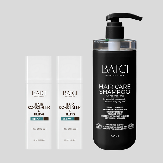 BATCI® Bundle Set - 2x Hair Concealer & Shampoo