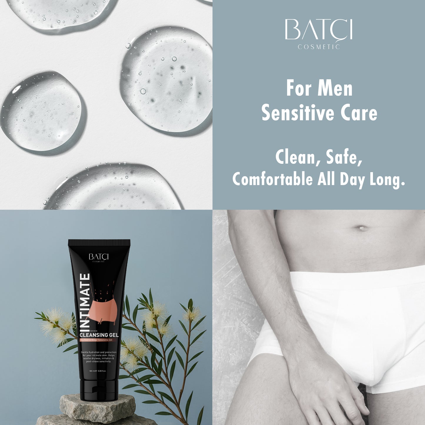 BATCI® Men’s Intimate Care Gel - Genital Cleansing, Whitening & Repair 100 ML