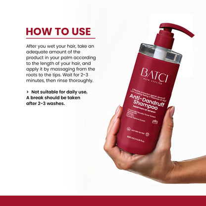 Shampoo Anticaspa BATCI® Fórmula Nutritiva com Vitamina B3 500 ml